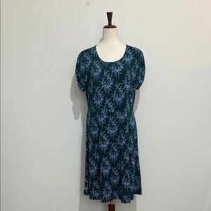 Lark & Ro‎ Dark Green Floral Dress Size 16 EUC